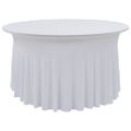 vidaXL Naťahovacie obrusy na stôl so závesom 2 ks biele 150x74 cm