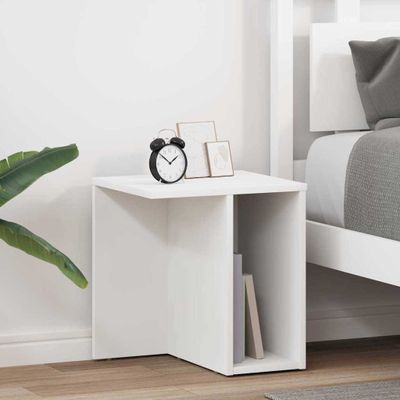 vidaXL Koncový stôl 2 pcs Biela 37 x 32 x 40 cm Kompozitné drevo
