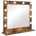 vidaXL Toaletné zrkadlo Dymová dub 60 x 55 x 18 cm Obdĺžnikový