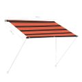vidaXL Zaťahovacia markíza 100x150 cm oranžová a hnedá