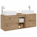 vidaXL Set kabinetov do kúpeľne 3 ks Dub artisan 49,5 x 41 x 63 cm