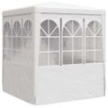 vidaXL Profesionálny párty stan+bočné steny 2x2 m, biely 90 g/m²