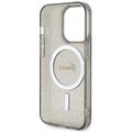 Guess case for iPhone 14 Pro Max 6,7" GUHMP14XHCMCGK black hardcase Magsafe IML Glitter Gold
