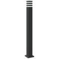 vidaXL Vonkajšia stojaca lampa so senzorom čierna 110 cm hliník
