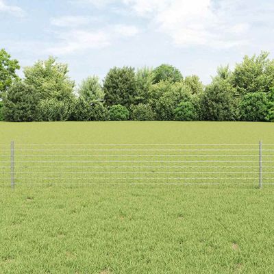 vidaXL Zabudovaný plotový stĺpik 11 ks Strieborná 80 cm