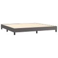 vidaXL Posteľný rám s boxspringom sivý 200x200 cm umelá koža
