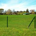vidaXL Euro plot, oceľ 25x1,5 m, zelený