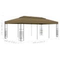 vidaXL Záhradný altánok 6x3x2,7 m, sivohnedý 180 g/m²