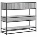 vidaXL Konzolový stolík sivý sonoma 90x35x80 cm kompozitné drevo