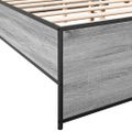 vidaXL Posteľný rám sivý dub sonoma 180x200 cm kompozitné drevo a kov