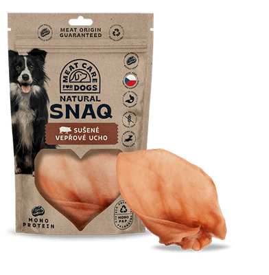 DOG SNAQ 99180 doplnkové krmivo pre psy - sušené bravčové ucho 1ks