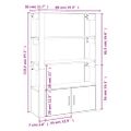 vidaXL Komoda betónovo sivá 80x30x119,5 cm spracované drevo