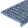 vidaXL Samolepiace nášľapy na schody vzhľad sisal 15ks 65x21x4cm modré
