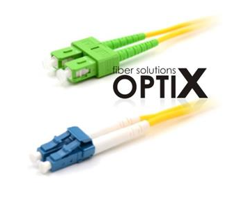 Patchcord FO duplex LC-SC/APC 9/125um SM, 0,5m, OS2, 1.8mm