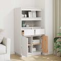vidaXL Vysoká skrinka biela 60x40x116,5 cm masívna borovica