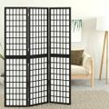vidaXL Skladací paraván s 3 panelmi japonský štýl 120x170 cm čierny