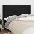 vidaXL Čelo postele so záhybmi čierne 203x16x118/128 cm látka