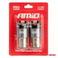 LED CANBUS PRO series BAY15D P21/5W 4x3030 SMD Red 12/24V AMIO-03586