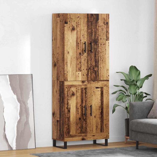 vidaXL Highboard 2 pcs Staré drevo 69,5 x 34 x 180 cm