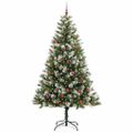 vidaXL Umelý skladací vianočný strom so zamrznutým snehom 240 cm