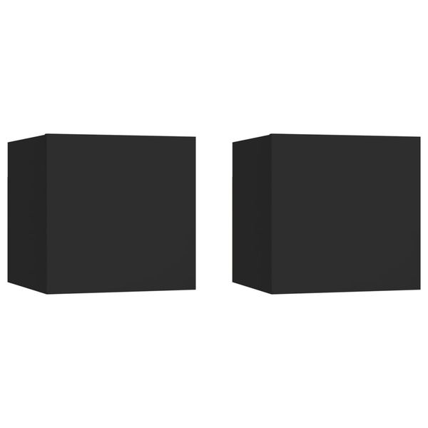 vidaXL Nočné stolíky 2 ks, čierne 30,5x30x30 cm, kompozitné drevo