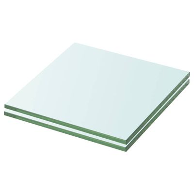 vidaXL Poličky 2 ks panel z priehľadného skla 20x15 cm