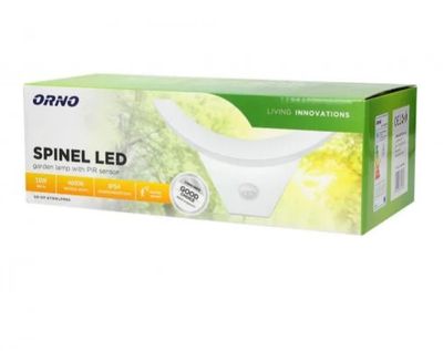 Vonkajšie svietidlo nástenné s PIR IP54 ORNO OR-OP-6119WLPMR4, biela