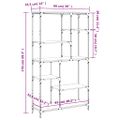 vidaXL Knižnica dub sonoma 99x35,5x176 cm kompozitné drevo a oceľ