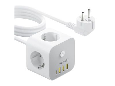 Predlžovací kábel BASEUS PowerCombo Cube White 1,5m