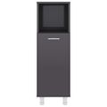 vidaXL 4-dielna súprava kúpeľňového nábytku, lesklá sivá, drevotrieska