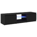 vidaXL TV skrinka 140 x 38,5 x 36 cm Čierny dub Kompozitné drevo