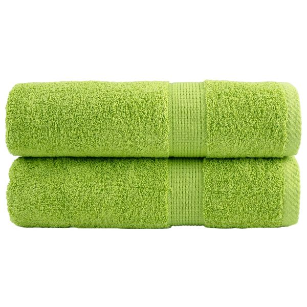 vidaXL Prémiové utierky na ruky SOLUND 2 ks jablkovo zelené 50x100 cm 600 g/m²