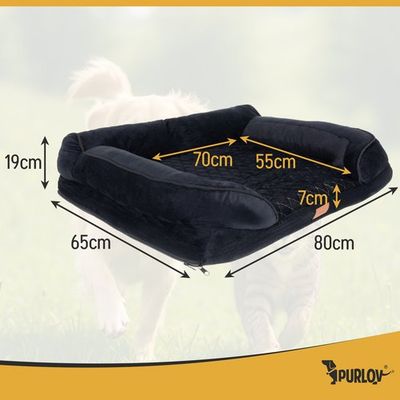 Ortopedický pelech lôžko pre psov M Purlov 26915, 80x65 cm, čierna Ortopedický pelíšek lůžko pro psy M Purlov 26915, 80x65 cm, černá