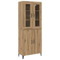 vidaXL Highboard 2 ks Remeselný dub 69,5 x 34 x 180 cm