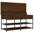 vidaXL Lavička na topánky hnedý dub 100x42,5x50 cm kompozitné drevo