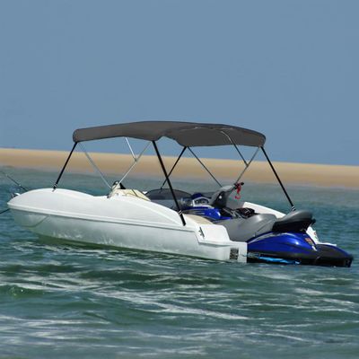 vidaXL Strieška Bimini s 3 oblúkmi, antracitová 183x140x137 cm