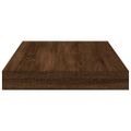 vidaXL Nástenné police 4 ks hnedý dub 40x10x1,5 cm kompozitné drevo