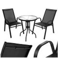 Balkónový set stôl + 2 stoličky čierny Gardlov 27568 Balkonový set stůl + 2 židle černý Gardlov 27568