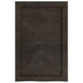 vidaXL Kúpeľňová doska tmavohnedá 40x60x(2-4) cm ošetrený masív