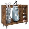 vidaXL Golfová skriňa s kolesom Dymová dub 120 x 45 x 98 cm