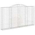 vidaXL Oblúkový gabionový kôš 300x30x160/180 cm pozinkované železo