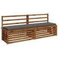vidaXL Vankúš na lavičku SOEST 100% polyester Sivá 170 x 40 x 5 cm