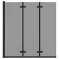 vidaXL Skladací sprchový kút Čierna 130 x 138 cm ESG sklo a hliník