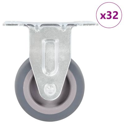 vidaXL 32 ks pevných koliesok 50 mm