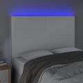 VidaXL Čelo postele biele 144x5x118/128 cm umelá koža