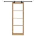 vidaXL Posuvné dvere ORKDAL 83 x 232 cm Prírodná a čierna