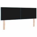 vidaXL LED hlavová doska Tmavomodrá 160 cm Zamat