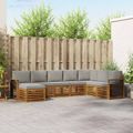 vidaXL Záhradná súprava gaučov 8 ks Prírodná a svetlosivá