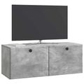 vidaXL Nástenná TV skrinka 78,5 x 31 x 30 cm Betónovo sivá