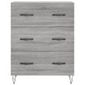 vidaXL Vysoká skrinka sivý dub sonoma 69,5x34x180 cm spracované drevo